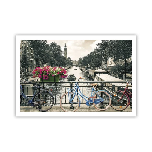 Póster - Los colores de una calle de Ámsterdam - 91x61 cm