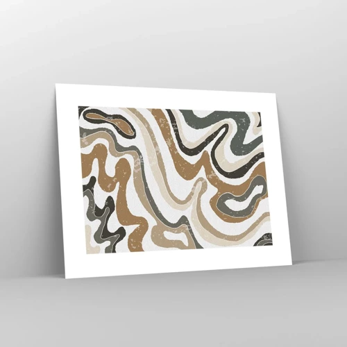 Póster - Meandros de colores terrosos - 40x30 cm