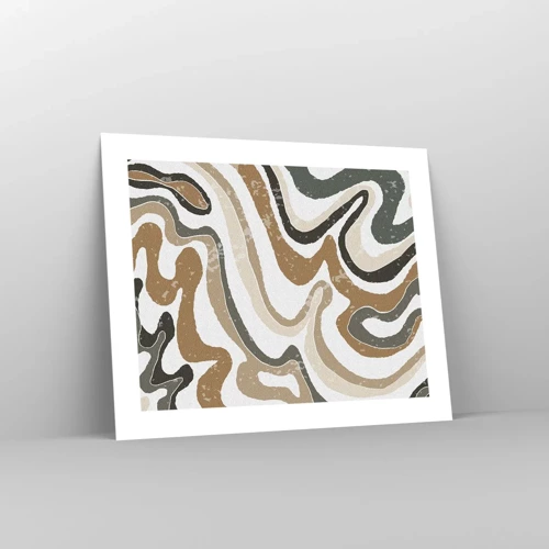 Póster - Meandros de colores terrosos - 50x40 cm
