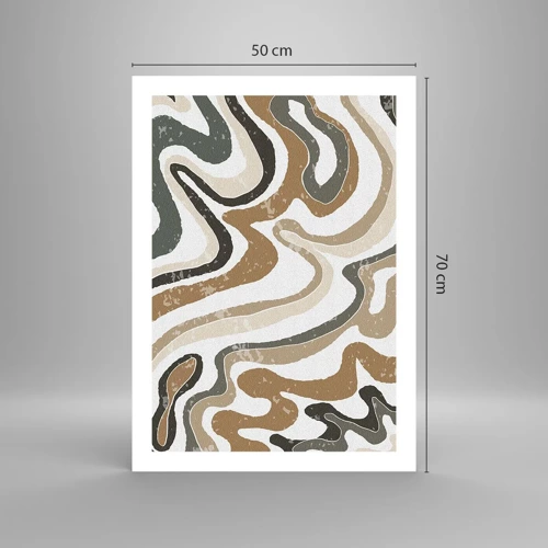 Póster - Meandros de colores terrosos - 50x70 cm