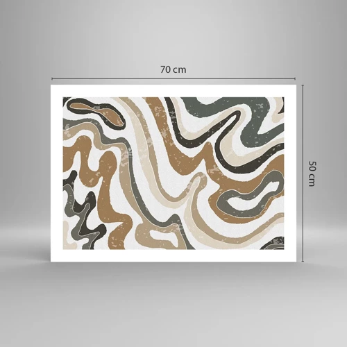 Póster - Meandros de colores terrosos - 70x50 cm