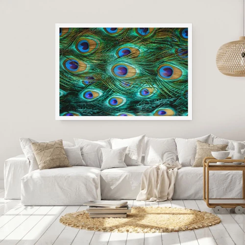 Póster - Mirada de pavo real - 50x40 cm