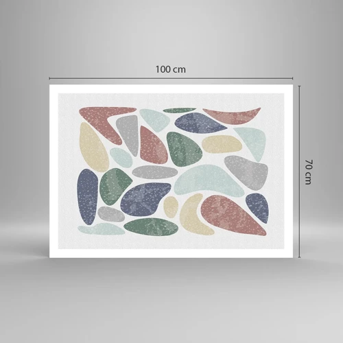 Póster - Mosaico de colores empolvados - 100x70 cm