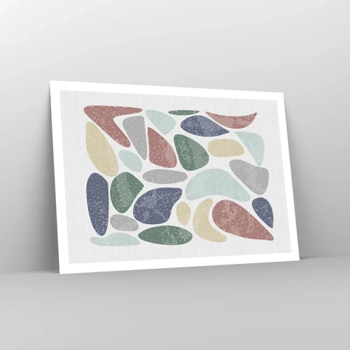 Póster - Mosaico de colores empolvados - 100x70 cm