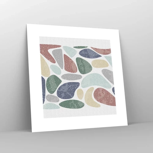 Póster - Mosaico de colores empolvados - 30x30 cm