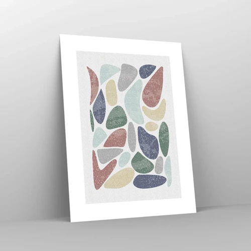 Póster - Mosaico de colores empolvados - 30x40 cm