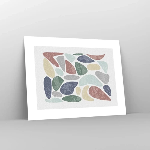 Póster - Mosaico de colores empolvados - 40x30 cm