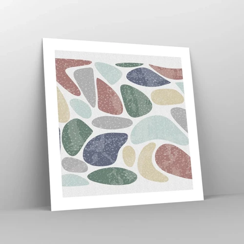 Póster - Mosaico de colores empolvados - 50x50 cm