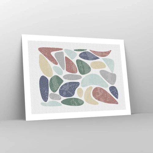 Póster - Mosaico de colores empolvados - 70x50 cm