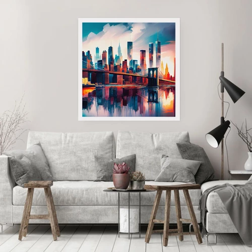 Póster - Nueva York siempre luce - 30x30 cm