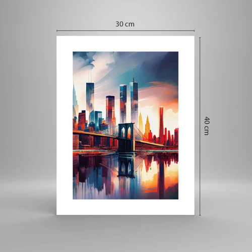 Póster - Nueva York siempre luce - 30x40 cm