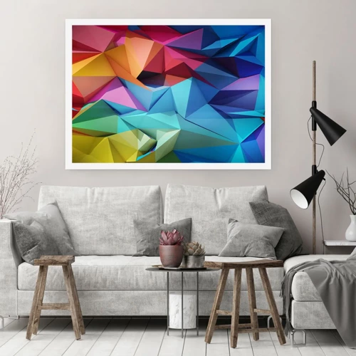 Póster - Origami arco iris - 100x70 cm