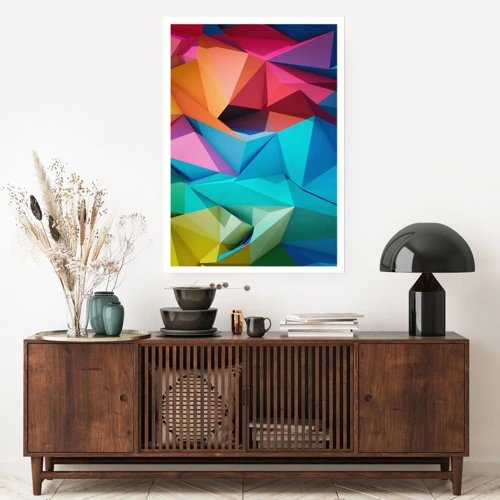 Póster - Origami arco iris - 40x50 cm