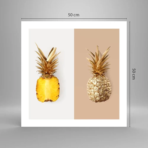 Póster - Piña y media - 50x50 cm