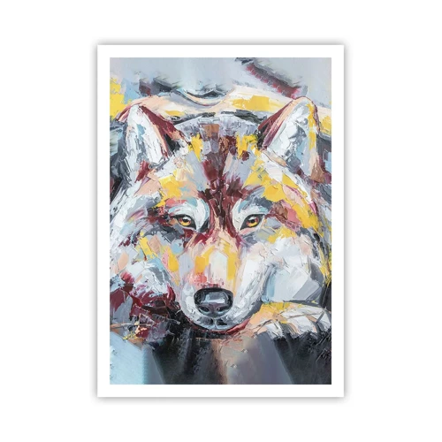 Póster - Pinceladas de lobo - 70x100 cm