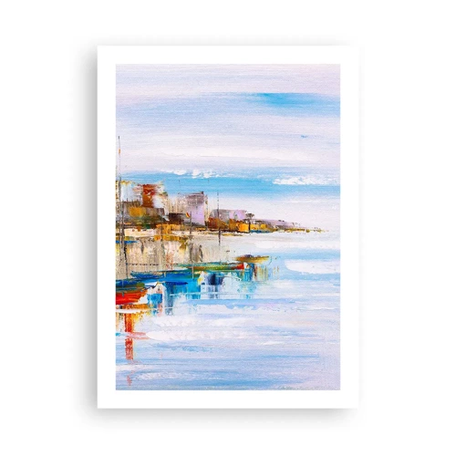 Póster - Puerto urbano multicolor - 50x70 cm