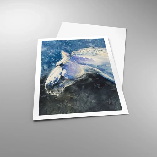 Póster - Retrato en un resplandor azul - 61x91 cm