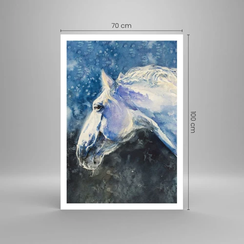 Póster - Retrato en un resplandor azul - 70x100 cm