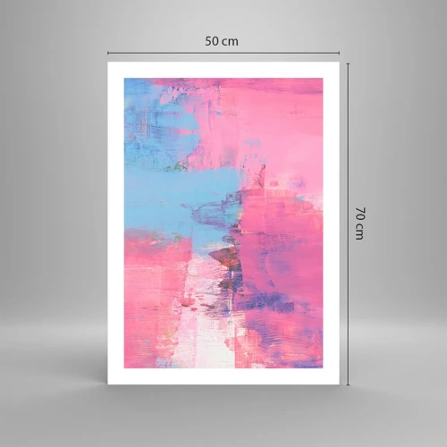 Póster - Rosa, azul y una pizca de luz - 50x70 cm