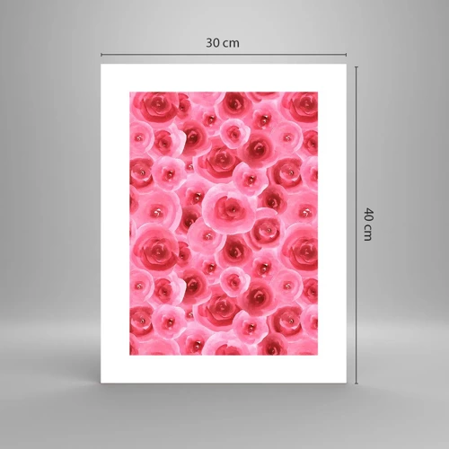 Póster - Rosas abajo y arriba - 30x40 cm