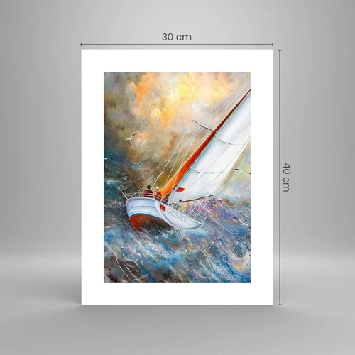 Póster - Surcando las olas - 30x40 cm