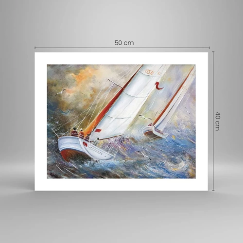 Póster - Surcando las olas - 50x40 cm