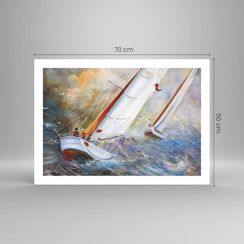 Póster - Surcando las olas - 70x50 cm