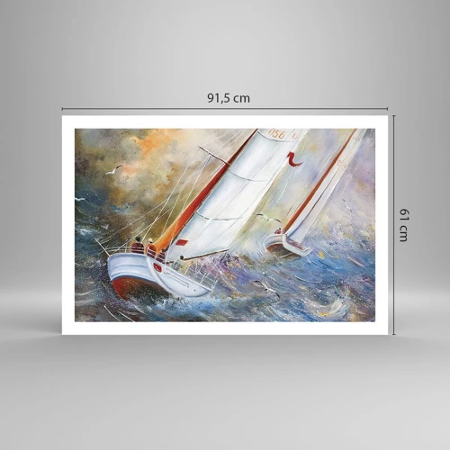 Póster - Surcando las olas - 91x61 cm