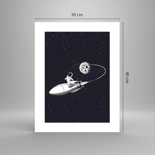 Póster - Surfista espacial - 30x40 cm