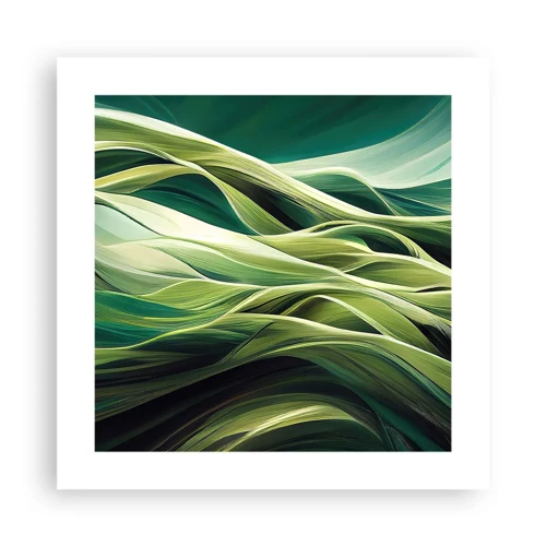 Póster - Un juego abstracto de color verde - 40x40 cm