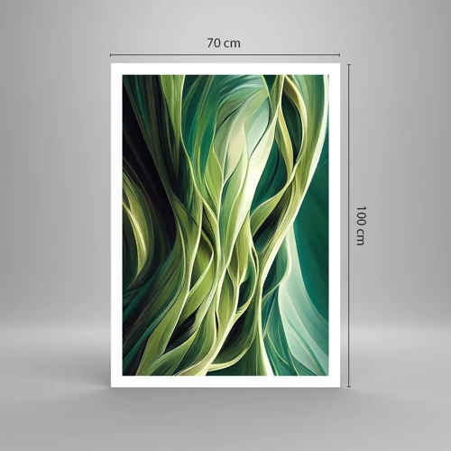 Póster - Un juego abstracto de color verde - 70x100 cm