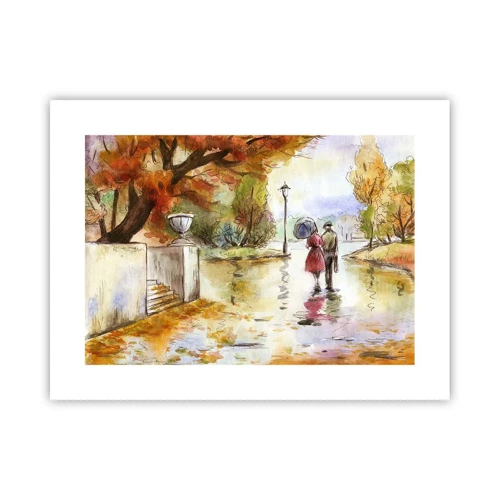 Póster - Un otoño romántico en el parque - 40x30 cm