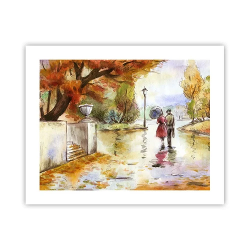 Póster - Un otoño romántico en el parque - 50x40 cm