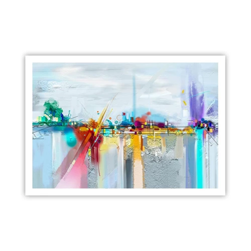 Póster - Un puente de alegría sobre el río de la vida - 100x70 cm