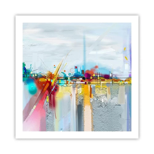 Póster - Un puente de alegría sobre el río de la vida - 60x60 cm