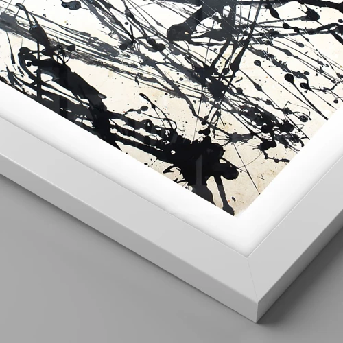 Póster en marco blanco - Abstracción expresionista - 50x70 cm