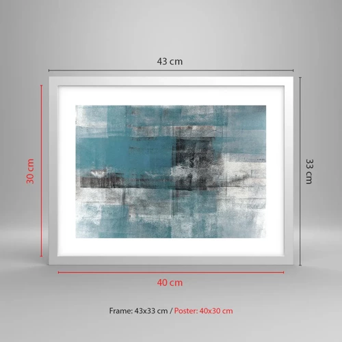 Póster en marco blanco - Agua y aire - 40x30 cm