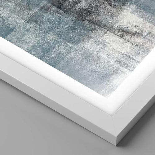 Póster en marco blanco - Agua y aire - 40x40 cm