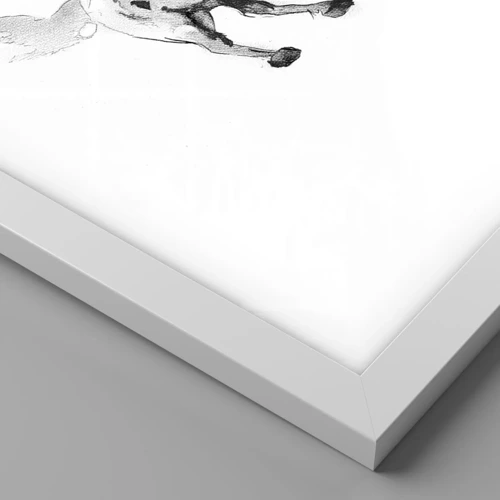 Póster en marco blanco - Alma indómita - 30x30 cm