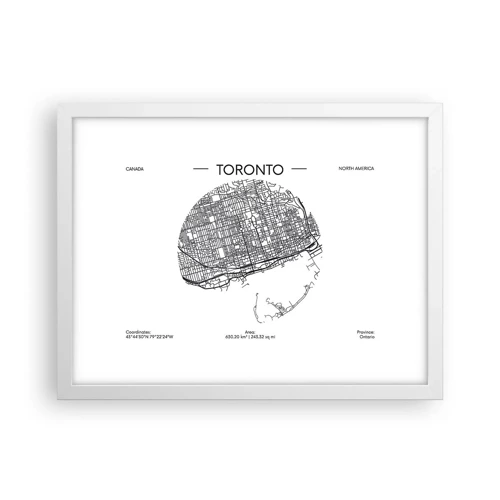 Póster en marco blanco - Anatomía de Toronto - 40x30 cm