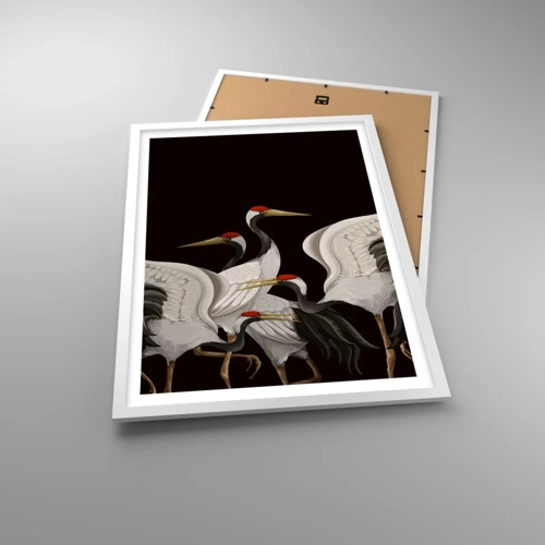 Póster en marco blanco - Asuntos de aves - 50x70 cm