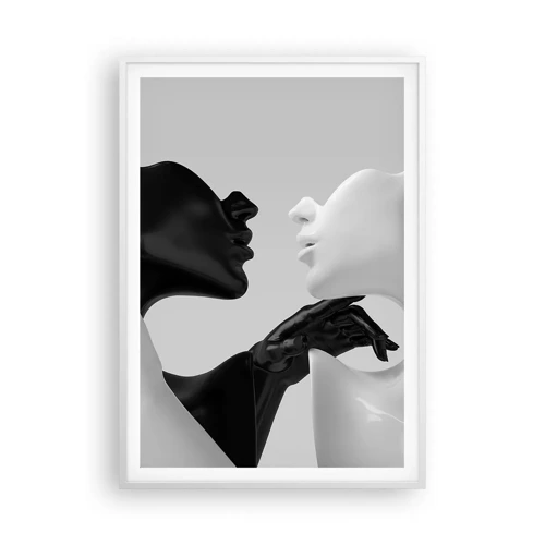 Póster en marco blanco - Atracción - deseo - 70x100 cm