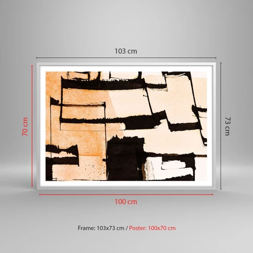 Póster en marco blanco - Aun así hay orden - 100x70 cm