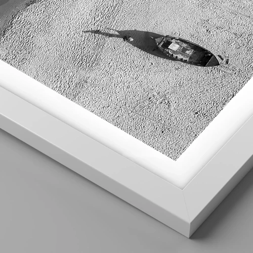 Póster en marco blanco - Aún en la orilla... - 70x50 cm