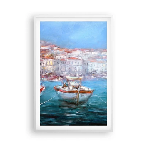 Póster en marco blanco - Bahía italiana - 61x91 cm