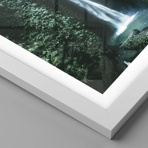 Póster en marco blanco - Balneario tropical - 100x70 cm