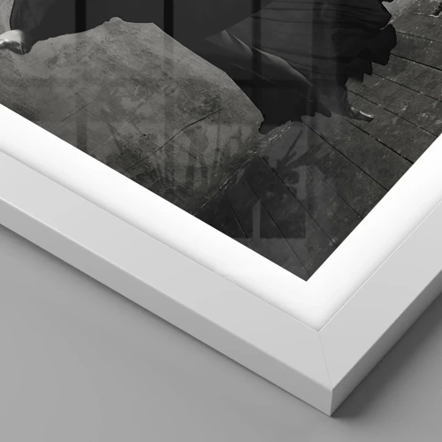 Póster en marco blanco - Cargada de pasión - 70x100 cm
