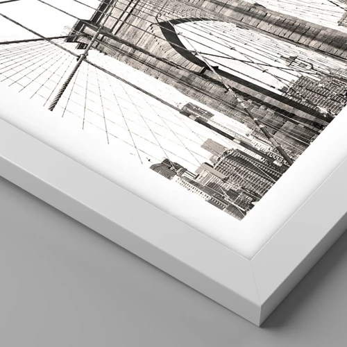 Póster en marco blanco - Catedral de Nueva York - 50x70 cm