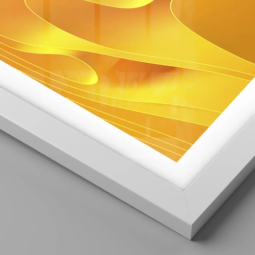 Póster en marco blanco - Como las olas del sol - 70x50 cm