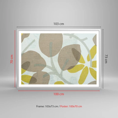Póster en marco blanco - Composición a pleno sol - 100x70 cm